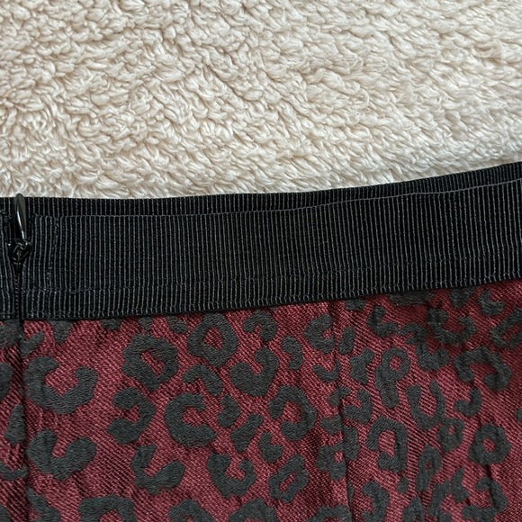 Ann Taylor Vintage Burgundy Black Midi Skirt - Picture 4 of 8